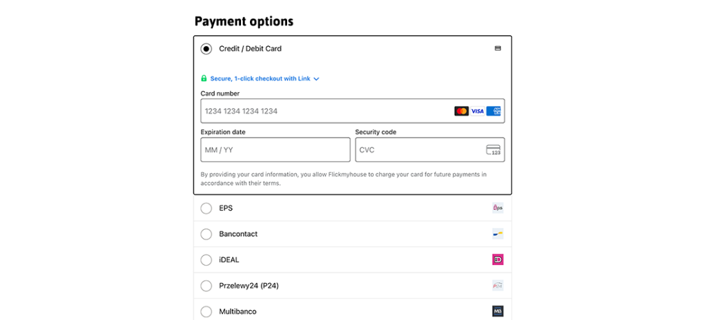 Payment options